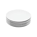 Miicol Ceramic Appetizer Plates Set of 6, White Dessert Plates 8 Inch