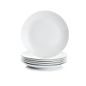 Miicol Ceramic Dinner Plates Set of 6, White Dessert Plates 9 Inch
