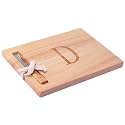 Miicol Wood Charcuterie Board, Monogram Cheese Board 10 Inch