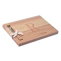 Miicol Wood Charcuterie Board, Monogram Cheese Board 10 Inch