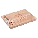 Miicol Wood Charcuterie Board, Monogram Cheese Board 10 Inch with Spreader