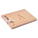 Miicol Wood Charcuterie Board, Monogram Cheese Board 10 Inch
