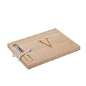Miicol Wood Charcuterie Board, Monogram Cheese Board 10 Inch, Personalized Initial Cutting Board with Spreader, Unique Housewarming Gift, Ideal for Kitchen, Home, Letter V