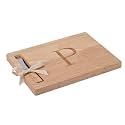 Miicol Wood Charcuterie Board, Monogram Cheese Board 10 Inch