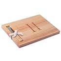 Miicol Wood Charcuterie Board, Monogram Cheese Board 10 Inch, Personalized Initial Cutting Board with Spreader, Unique Housewarming Gift, Ideal for Kitchen, Home, Letter H