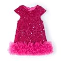 Miipat Toddler Girls Sequin Dress A-Line Sparkly Princess Party Dress