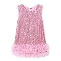 Miipat Toddler Girls Sequin Dress A-Line Sparkly Princess Party Dress