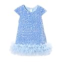 Miipat Toddler Girls Sequin Dress A-Line Sparkly Princess Party Dress