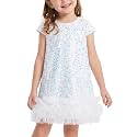 Miipat Toddler Girls Sequin Dress A-Line Sparkly Princess Party Dress