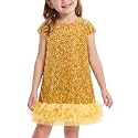 Miipat Toddler Girls Sequin Dress A-Line Sparkly Princess Party Dress