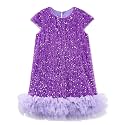 Miipat Toddler Girls Sequin Dress A-Line Sparkly Princess Party Dress