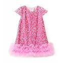 Miipat Toddler Girls Sequin Dress A-Line Sparkly Princess Party Dress