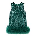 Miipat Toddler Girls Sequin Dress A-Line Sparkly Princess Party Dress