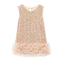 Miipat Toddler Girls Sequin Dress A-Line Sparkly Princess Party Dress