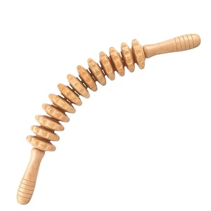 curved wooden massage roller for waist and thigh multi-functional body roller for cellulite reduction and muscle tension natural massager for women and men