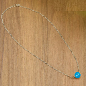 mikado designer blue bead choker necklace chain for women and girls alloy chain