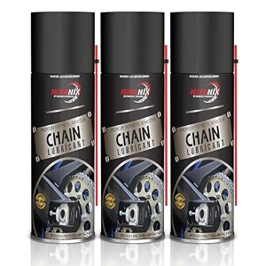 mikanix premium synthetic adhesive chain lubricant - 500ml pack of 3  reduces friction amp metal fatigue  high-performance lube for motorcycles amp bicycles