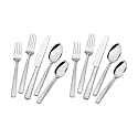 Mikasa, Oliver Gleam Flatware Service for 12, 65 Piece Set, 18/10 Stainless Steel, Silverware Set with Serving Utensils (Pack of 2)