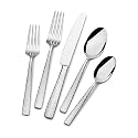 Mikasa Oliver Mirror 18/10 Stainless Steel Flatware Set for 12, 65-Piece Silverware Set with Serving Utensils, Dishwasher Safe Cutlery Set