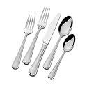Mikasa, Virtuoso Frost Flatware Service for 12, 65 Piece Set, 18/10 Stainless Steel, Silverware Set with Serving Utensils