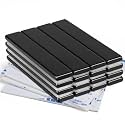 MIKEDE 16 Pack Rare Earth Magnets with Adhesive Backing 60x10x3mm Black