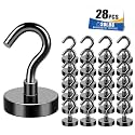 MIKEDE 28Pcs Magnetic Hooks Strong Cruise Cabin Ship Essentials 30LBS Black