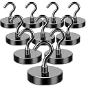 MIKEDE Black Magnetic Hooks Heavy Duty 170LB+ Strong Neodymium Magnets