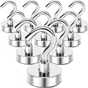 MIKEDE Magnetic Hooks Heavy Duty 30Lbs Neodymium Magnets with Hook