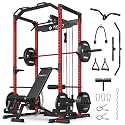 Mikolo F4 2.0 Power Cage with Dual-Track Smooth Pulley System, 1200LBS Power Rack with Leg Hold-Down for Heavy LAT Pulldowns