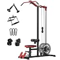 Mikolo LAT Pulldown Machine, LAT Row Cable Machine with Leg Hold Down Attachment, LAT Tower with Cable Row Attachment, Cable Machine Home Gym