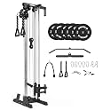 Mikolo Wall Mount Cable Station, Cable Crossover Machine with Dual Pulley System and 19/27 Adjustable Positions for Home Gym Fitness Equipment