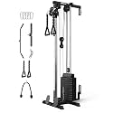 Mikolo Wall Mount Cable Station, Cable Crossover Machine with Dual Pulley System and 19/27 Adjustable Positions for Home Gym Fitness Equipment