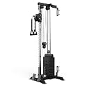 Mikolo Wall Mount Cable Station, Cable Crossover Machine with Dual Pulley System and 19/27 Adjustable Positions for Home Gym Fitness Equipment