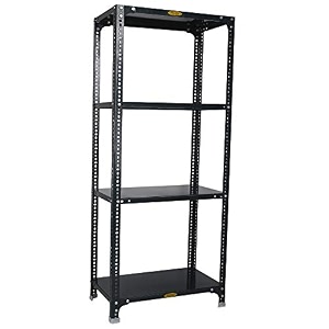 mil-nil prime crc sheet 4 shelf multipurpose slotted angle rack 60 x 24 x 15 inch grey 16 gauge angles