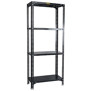 mil-nil prime crc sheet 4 shelf multipurpose slotted angle rack 60 x 24 x 12 inch grey 16 gauge angles