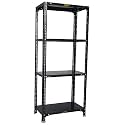 Mil-Nil Prime CRC Sheet 4 Shelf Multipurpose Slotted Angle Rack, 60 x 24 x 15 Inch (Grey) 16 Gauge Angles