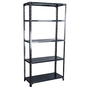 mil-nil  prime crc sheet 5 shelf multipurpose storage rack 72 x 36 x 15 inch 18 gauge grey glossy finish