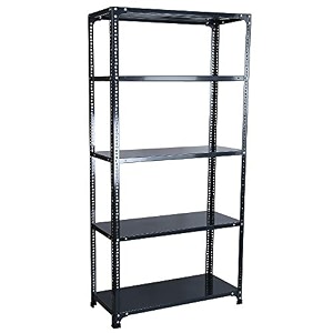 mil-nil prime crc sheet 5 shelf multipurpose storage rack 72 x 36 x 15 inch 20 gauge self 14 gauge angle grey 14 gauge angles