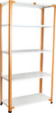 Mil-Nil Prime CRC Sheet 5 Shelf Multipurpose Storage Unit, 72 x 36 x 15 Inch, 24 Gauge (Ivory-Orange) Luggage Rack