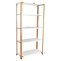 Mil-Nil Prime CRC Sheet 5 Shelf Multipurpose Storage Unit, 72 x 36 x 15 Inch, 24 Gauge (Ivory-Orange) Powder Coated 16 Gauge Angles