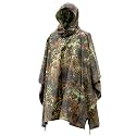Mil-Tec Adult Ripstop Wet Weather Lightweight Waterproof Multi-Use Rain Poncho with Hood - Use as Bivouac Sack, Shelter Tent