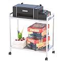 MILAD SAIFIX 3-Tier Trolley Rolling Trolley with Wheels | Heavy Duty Multifunctional Metal Frame Cart | Ideal for Home, Kitchen, Bathroom and Office Storage | Storage Organizer (White)