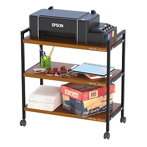 saifix 3-tier rolling trolley with wheels  heavy duty multifunctional metal frame cart  ideal for home kitchen bathroom and office storage  storage organizer black amp golden