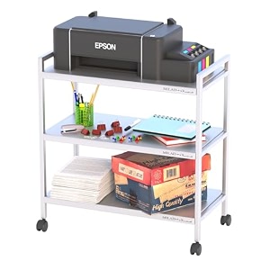 milad saifix 3-tier trolley rolling trolley with wheels  heavy duty multifunctional metal frame cart  ideal for home kitchen bathroom and office storage  storage organizer white