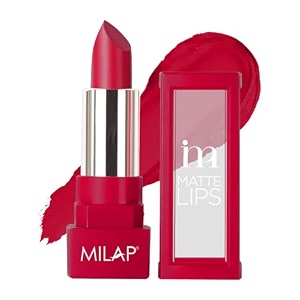 milap matte lipstick  highly pigmented long wearing matte lipstick  intense amp opaque finish  lightweight with full coverage  42 gm shade - uncensored