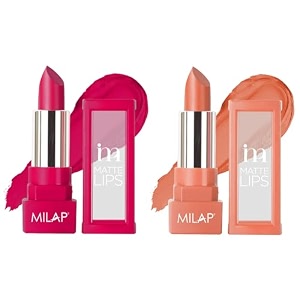 milap matte lipstick long lasting lipstickslipstick for womensensational pink amp honey do 42 gm each pack of 2 sensational pink honey do