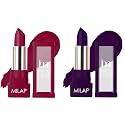 MILAP Matte Lipstick, Long lasting lipsticks,Lipstick for Women,Love Struck &amp; Aurora (4.2 gm Each) Pack of 2, (Love Struck)