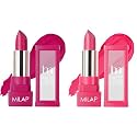 MILAP Matte Lipstick, Long lasting Lipsticks for Women (4.2 gm Each) Pack of 2, (Top Notch, Passionate Petal)