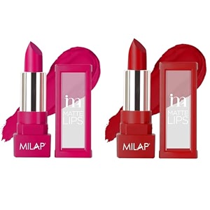 milap matte stick lipstick long lasting amp highly pigmented matte lipstick laroosh amp live it up 42 gm each pack of 2 live it up laroosh