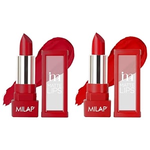 milap matte stick lipstick  smudgeproof  long lasting matte lipstick for intense pigmentation  demon daze amp full panic  pack of 2 demon daze full panic
